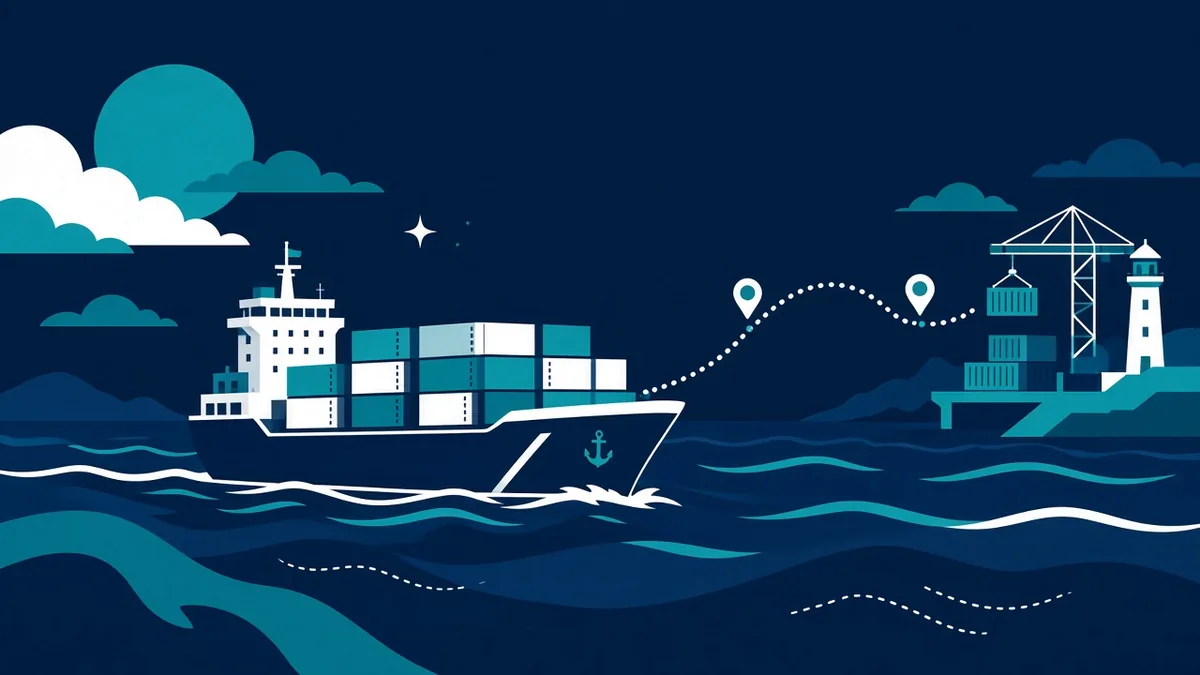 Flat illustration of a fleet dashboard