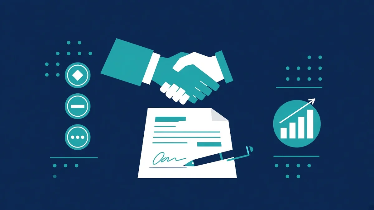 Flat illustration of procurement and supplier financing